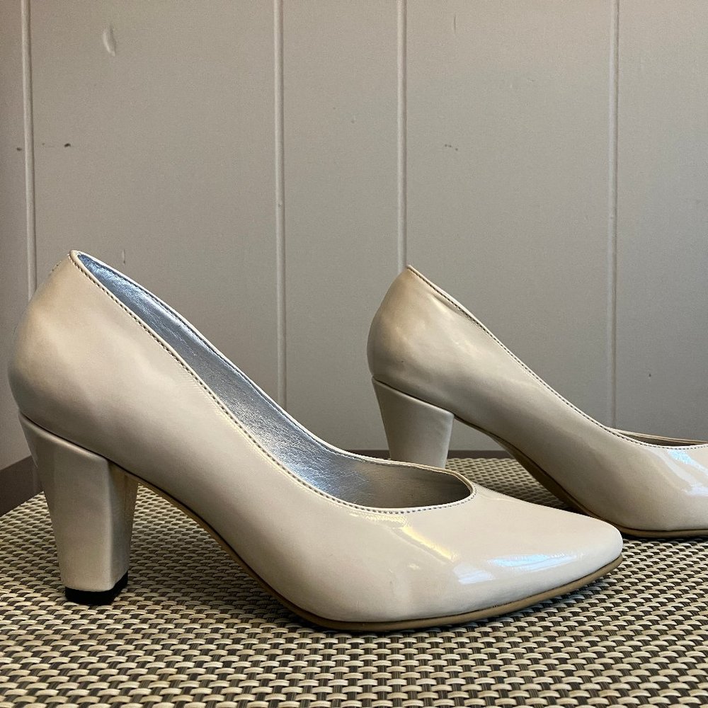 Women lacquer Size 6 Highheel - Nude